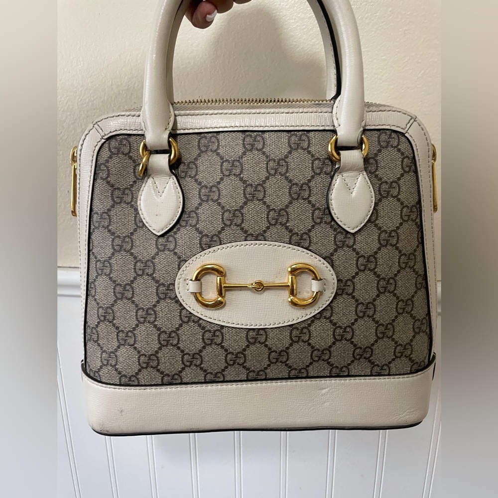 authentic gucci tophandle bag with OFF WHITE trim